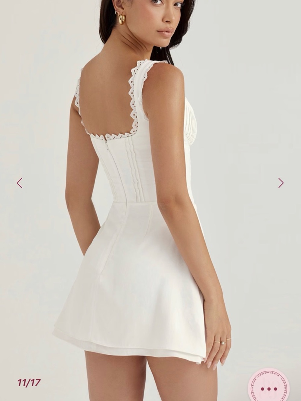 House of CB - Tilly White Mini Corset Dress - Picture 3 of 6